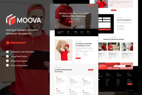 Mua Moova - Moving & Transport Company Elementor Template Kit giá rẻ