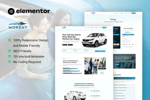 Mua Morent - Car Rental Elementor Pro Template Kit giá rẻ