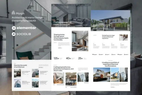 Mua Morph - Architecture & Interior Design Elementor Template Kit giá rẻ