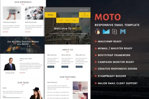 Mua Moto - Multipurpose Responsive Email Template giá rẻ