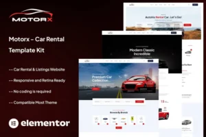 Mua Motorx - Car Rental Elementor Template Kit giá rẻ