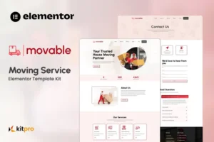Mua Movable - Moving Service Elementor Template Kit giá rẻ