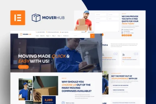 Mua Moverhub - Moving Company Elementor Pro Template Kit giá rẻ