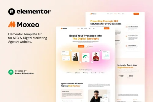 Mua Moxeo – SEO & Digital Marketing Agency Elementor Template Kit giá rẻ