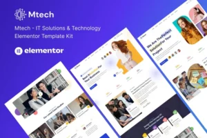 Mua Mtech - IT Solutions & Technology Elementor Template Kit giá rẻ
