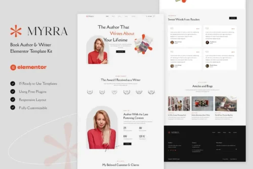 Mua Myrra - Book Author & Writer Elementor Template Kit giá rẻ