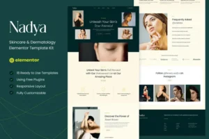 Mua Nadya - Skincare & Dermatology Elementor Template Kit giá rẻ