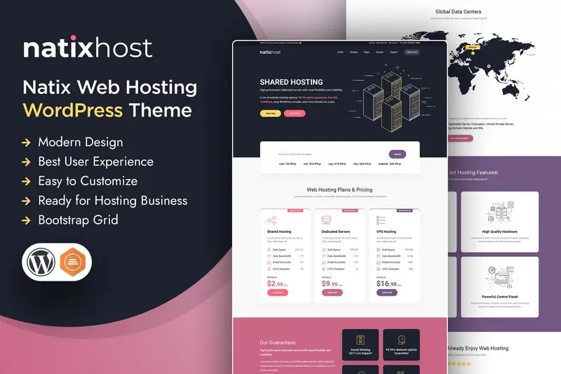 Mua Natix | Web Hosting WordPress Theme giá rẻ