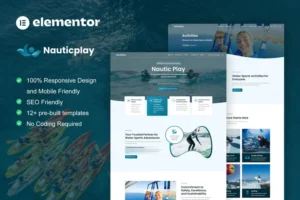 Mua NauticPlay - Water Sports & Surfing Elementor Pro Template Kit giá rẻ