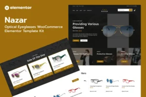 Mua Nazar - Optical Eyewear WooCommerce Store Elementor Pro Template Kit giá rẻ