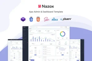 Mua Nazox - Ajax Admin & Dashboard Template giá rẻ