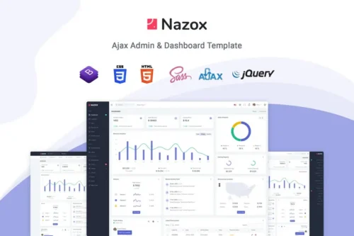 Mua Nazox - Ajax Admin & Dashboard Template giá rẻ