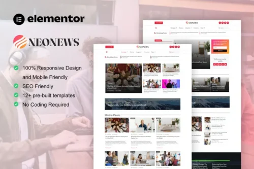 Mua NeoNews - News & Magazine Elementor Template Kit giá rẻ
