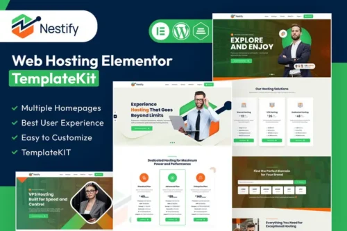 Mua Nestify - Web Hosting Elementor Template Kit giá rẻ
