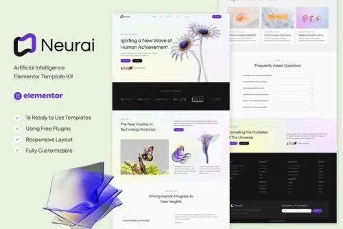 Mua Neurai - Artificial Intelligence Elementor Template Kit giá rẻ