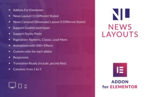 Mua News Layouts for Elementor WordPress Plugin giá rẻ