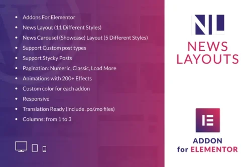 Mua News Layouts for Elementor WordPress Plugin giá rẻ