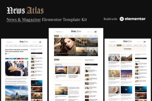 Mua NewsAtlas – News & Magazine Elementor Template Kit giá rẻ