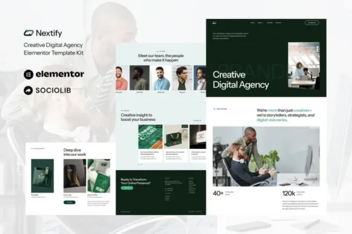 Mua Nextify - Creative Digital Agency & Portfolio Elementor Template Kit giá rẻ
