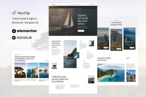 Mua NexTrip - Travel Guide & Agency Elementor Template Kit giá rẻ