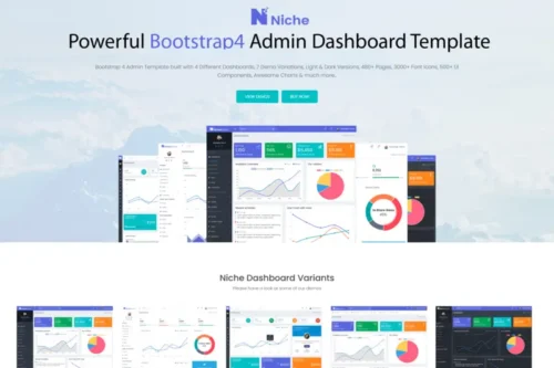 Mua Niche - Bootstrap 4 Dashboard and Admin Template giá rẻ