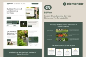 Mua Niwa - Garden & Landscaping Services Elementor Pro Template Kit giá rẻ