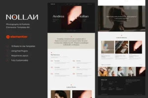 Mua Nollan - Photography & Portfolio Elementor Template Kit giá rẻ