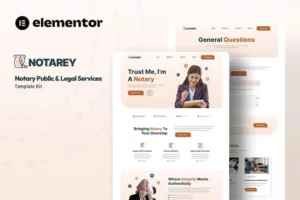 Mua Notarey - Notary Public & Legal Services Elementor Template Kit giá rẻ