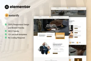 Mua Notarify - Notary Public & Legal Services Elementor Template Kit giá rẻ