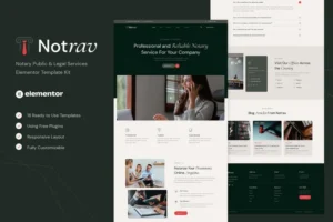 Mua Notrav - Notary Public & Legal Services Elementor Template Kit giá rẻ