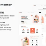 Noura – Healthy Food & Nutrition Coach Elementor Template Kit