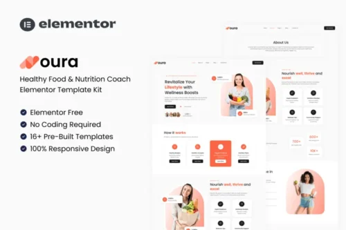 Mua Noura - Healthy Food & Nutrition Coach Elementor Template Kit giá rẻ