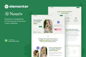 Mua Nouriv – Nutrition Coach & Nutritionist Elementor Template Kit giá rẻ
