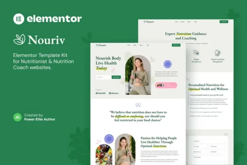 Mua Nouriv – Nutrition Coach & Nutritionist Elementor Template Kit giá rẻ