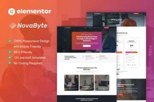 Mua Novabyte - IT Solutions & Services Company Elementor Pro Template Kit giá rẻ