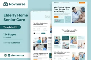 Mua Novnurse - Elderly & Senior Care Services Elementor Template Kit giá rẻ
