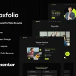 Noxfolio – Personal Portfolio Resume Elementor Template Kit