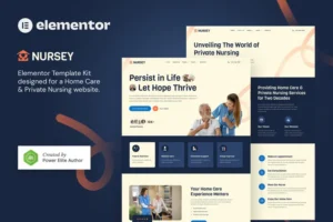 Mua Nursey – Home Care Agency & Private Nursing Elementor Template Kit giá rẻ