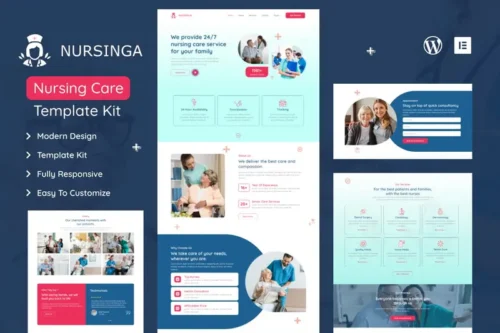 Mua Nursinga - Nursing Home Care & Medical Elementor Template Kit giá rẻ