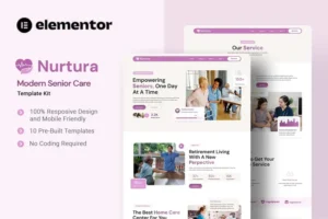 Mua Nurtura - Modern Senior Care Elementor Template Kit giá rẻ