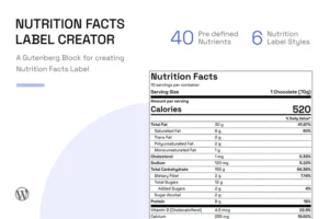 Mua Nutrition Facts Label Creator (Gutenberg Block) giá rẻ