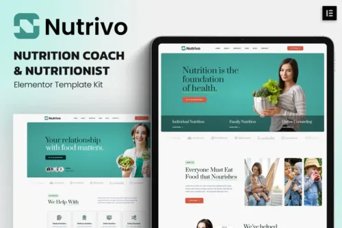 Mua Nutrivo – Nutrition Coach & Nutritionist Elementor Template Kit giá rẻ