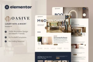 Mua Oasive - Luxury Hotel & Resort Elementor Template Kit giá rẻ