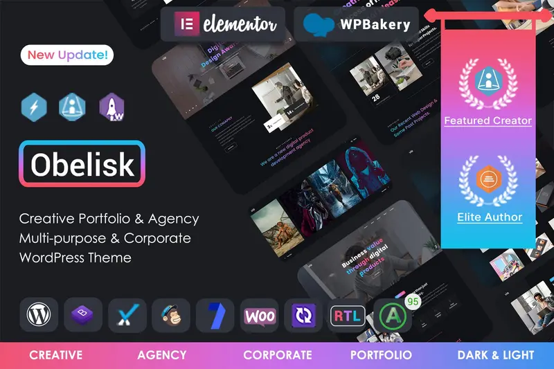 Mua Obelisk - Creative WordPress Portfolio Theme giá rẻ