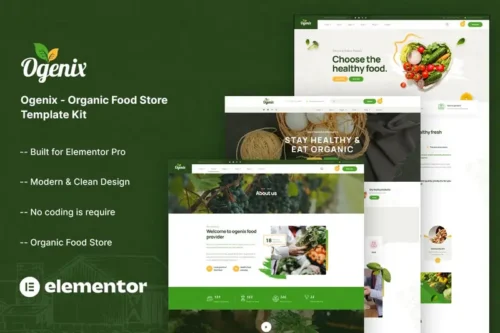 Mua Ogenix - Organic Food Store Elementor Template Kit giá rẻ
