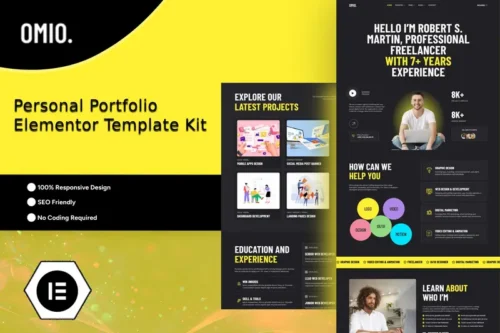 Mua Omio - Modern Personal Portfolio Elementor Template Kit giá rẻ