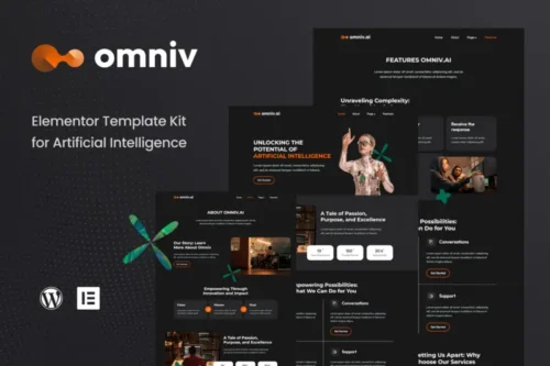 Mua Omniv AI - Artificial Intelligence Elementor Template Kit giá rẻ