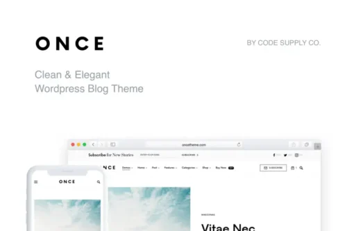 Mua Once - Clean & Elegant WordPress Blog Theme giá rẻ