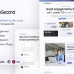 OneSecond – Email Marketing Service Elementor Template Kit