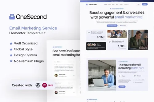 Mua OneSecond - Email Marketing Service Elementor Template Kit giá rẻ